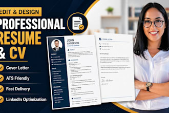 edit design professional resume and CV