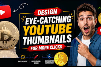 design bitcoin and crypto trading youtube thumbnails