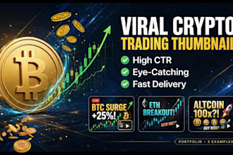 design high CTR bitcoin and crypto youtube thumbnails