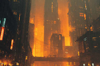 do cyberpunk scifi futuristic city