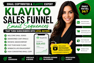 email copywriter klaviyo sale funnel sequences for ecommerce brands welcome emai