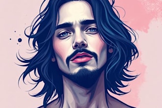 paint your photo into amazing vector portrait art