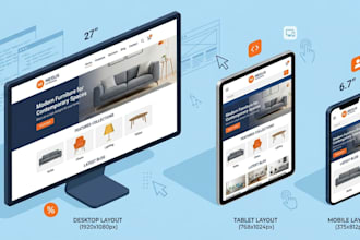 design responsive website UI UX layouts