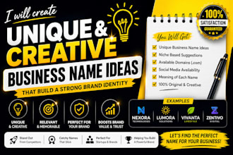 create unique and creative business name ideas with meaning
