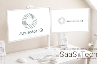 design modern logo and brand identity for saas