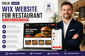 build wix website for restaurant with menu and online orders
