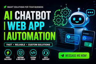 build ai chatbot, automation tool or custom ai web app