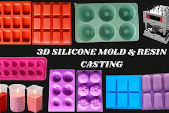 3d silicone injection soap mold slip casting resin casting stl for 3d printing