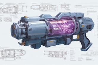 design creative concept art of weapons and items