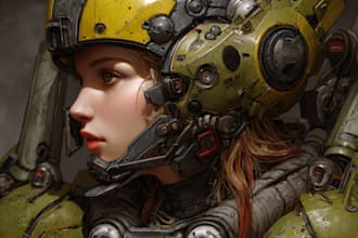 sci fi character illustration or sci fi character art