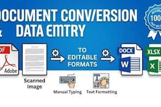 do professional data entry and document conversion