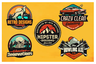 design vintage, retro, badge, outdoor, hipster logo
