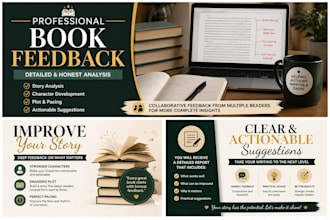 analyze your book with clear and actionable feedback