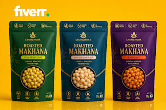 design professional label packaging and pouch packaging designs