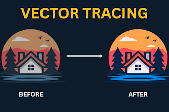 do vector tracing, redraw the logo, convert the imag to vector ai svg eps