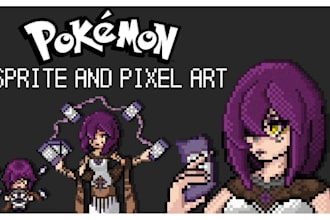 do pixel art in pokemon style