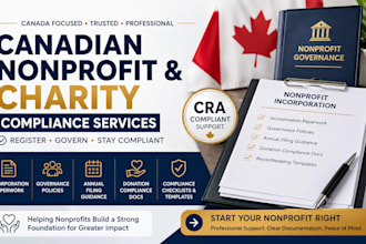 help register your canadian nonprofit charity and prepare compliance documents