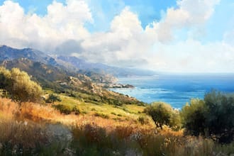 create beautiful hand painted landscapes