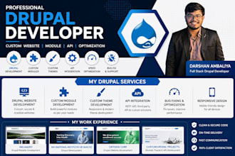 develop custom drupal website, module, theme and API