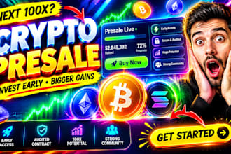 create erc20 or bep20 tokens and a crypto presale website