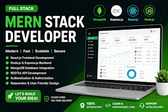 develop full stack mern web app using react nodejs express mongodb
