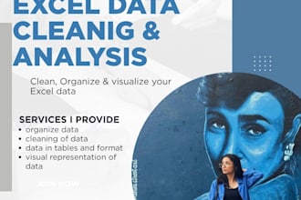 clean, sort and organize data with charts for analysis