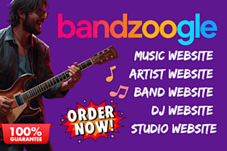 fix or design bandzoogle, wix website and store for your music brand merch store