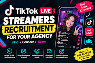 recruit tiktok live streamers for your agency