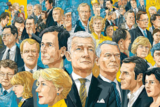 draw a political cartoon caricatures with creative satire