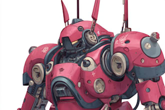 do mecha robot character design
