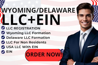 form wyoming or delaware llc with ein and operating agreement