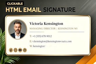 create a clickable HTML email signature for gmail