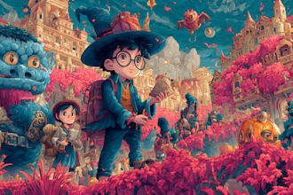 draw cartoon illustrations for you