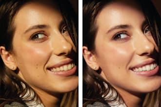 do beauty retouching with natural skin texture