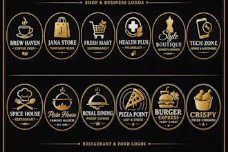 we make all types of logo for shops and restaurant