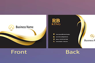 design professional and double sided business cards