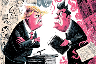 do a political cartoon for political cartoon