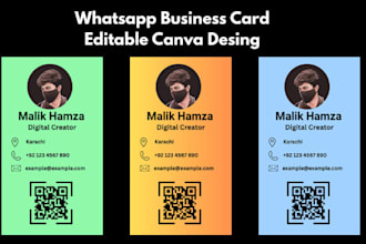 design professional clickable digital business card in canva