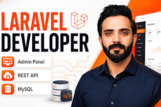 build custom laravel admin panel with dashboard and rest API