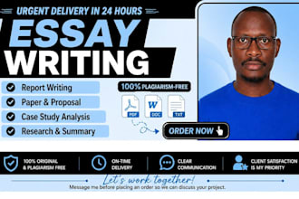 do assignment writing, essay writing and video  editing