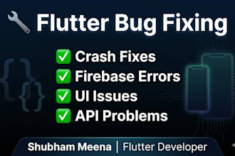 fix bugs in your flutter and firebase mobile app