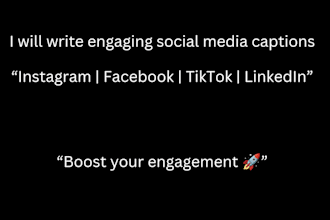 write engaging social media captions and content