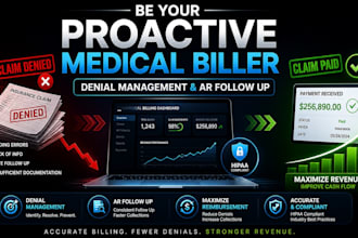 be your proactive medical biller for denial management and ar follow up