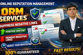 online reputation management, ORM, services to suppress negative links