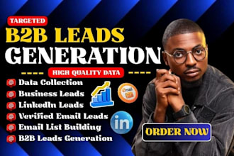 do targeted b2b lead generation, verified email list building and linkedin leads