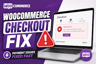 fix your woocommerce checkout and payment issues in 24 hours
