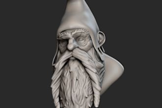 sculpt a highly detailed model for 3d printing for dnd, tabletop, etc