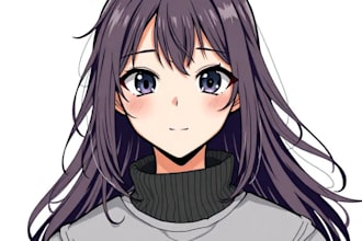 illustrate a marvelous character in manga style