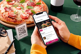 design a qr code menu website with whatsapp and gloriafood ordering