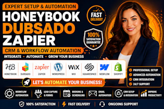setup honeybook dubsado zapier crm automation wordpress wix shopify integration